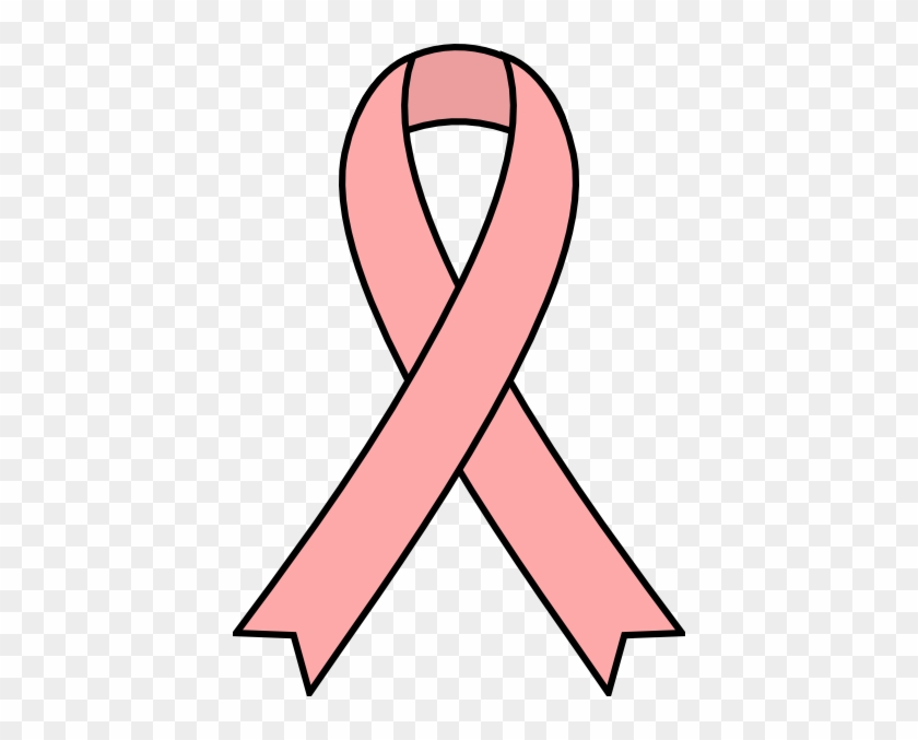 Breast Cancer Ribbon Outline - Breast Cancer Ribbon Clipart #96469