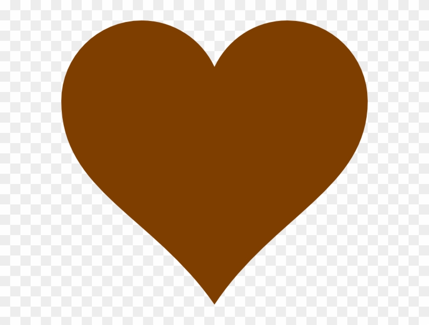 Chocolate Heart Clipart - Brown Heart Transparent #96495