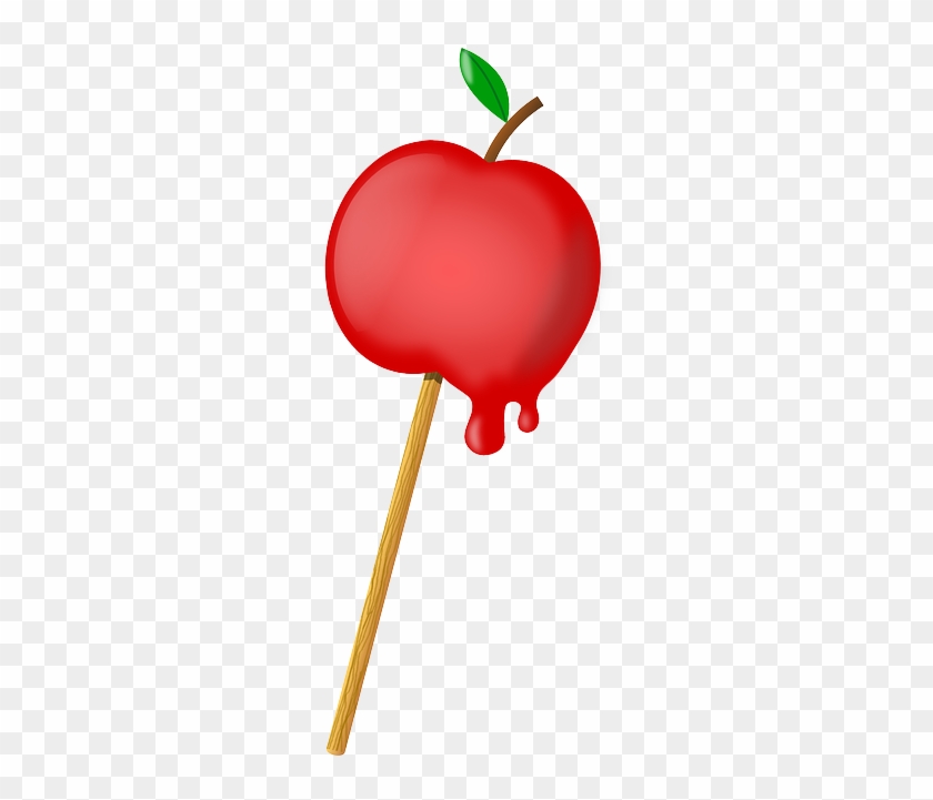 Apple, Red, Sweet, Candied, Candy, Stick, Sugar-coated - Candy Apple Clipart #96547