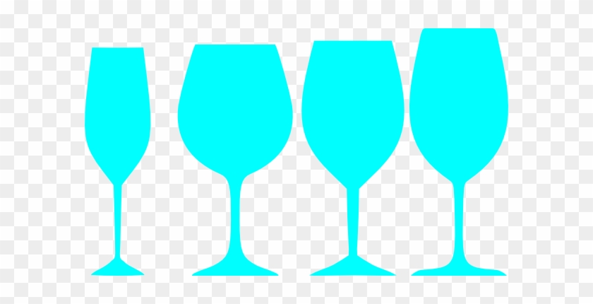 Teal Wine Glasses Clip Art - Blue Wine Glass Clip Art #96645