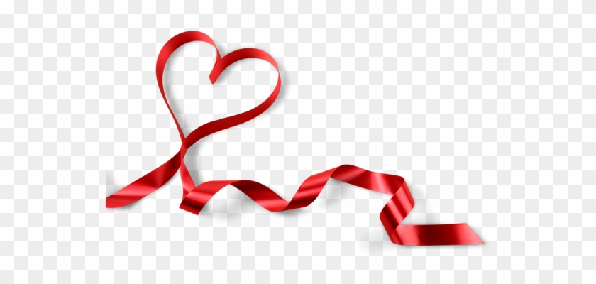 Heart-shaped Red Ribbon - Red Ribbon #96687