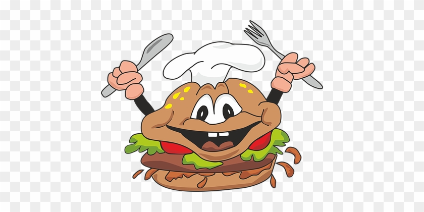 Burger Cheeseburger Fast Food Meal Restaur - Burger Kartun Png #96953