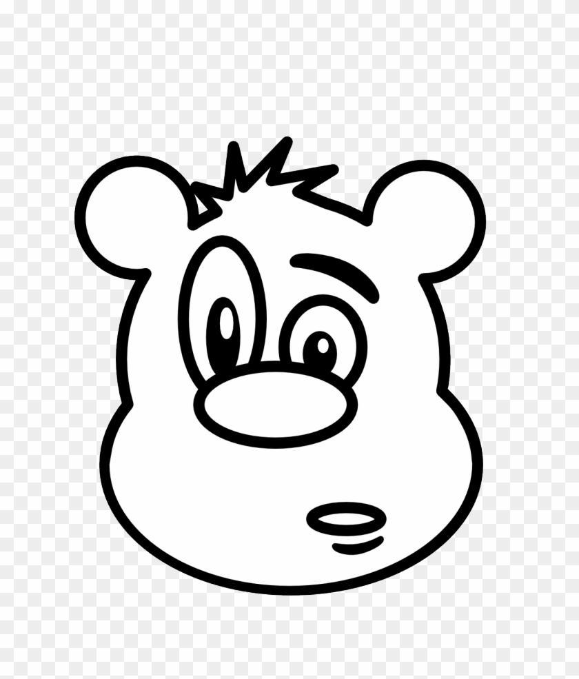 Bear Black White Line Teddy Bear Animal Coloring Book - Cartoon Bear #97012