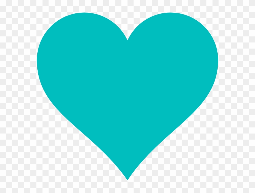 Blue Heart Clip Art At Clker - Turquoise Heart #97096