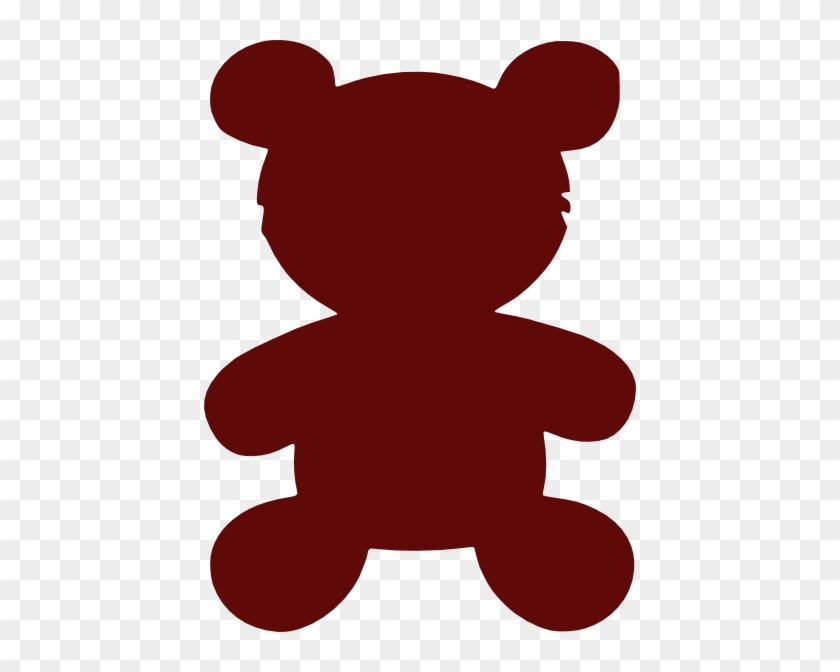 Red Teddy Bear Outline #97560