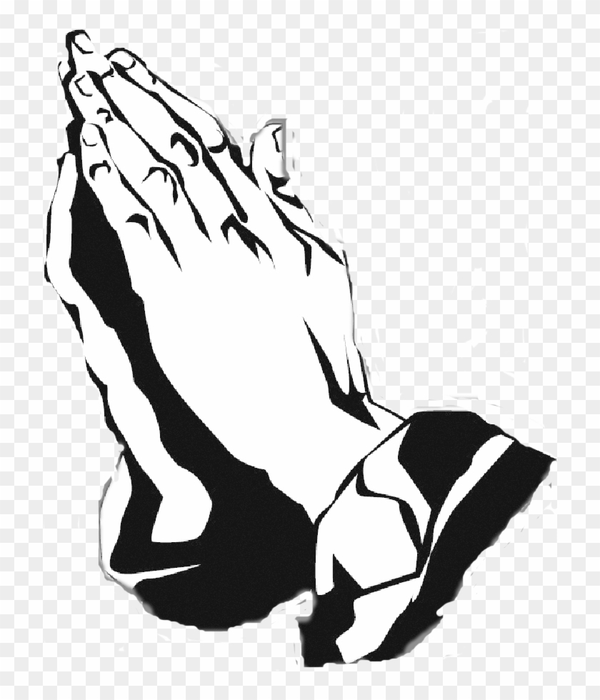 Black And White Praying Hands Free Download Clip Art - Praying Hands Clipart Black And White #97610
