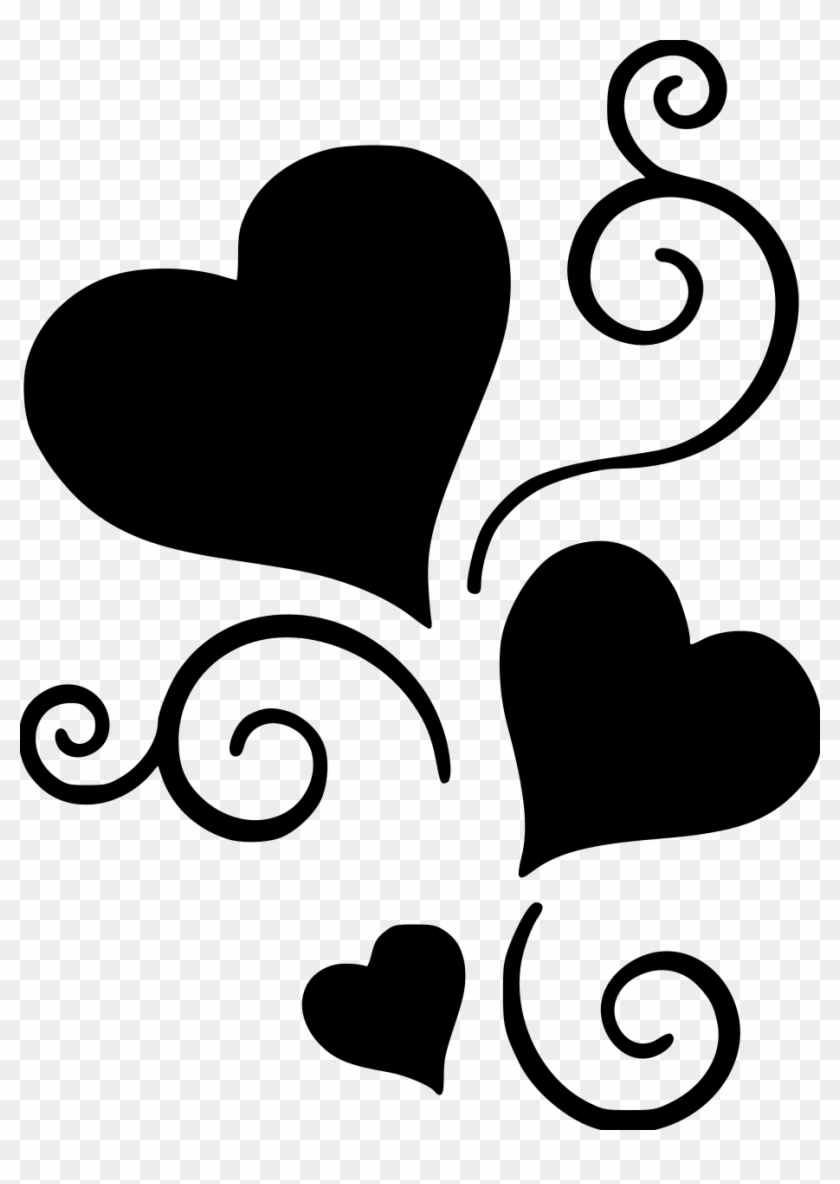 Hearts-scroll File Size - Silhouette Hearts #97756