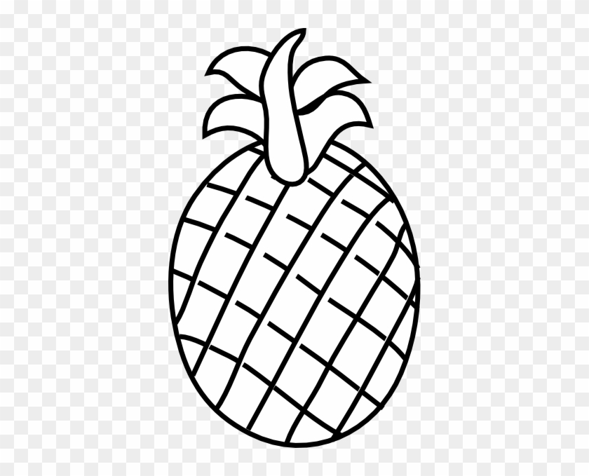 Pineapple Black And White Pineapple Clip Art At Vector - Pine Apple Clipart Black And White #97939