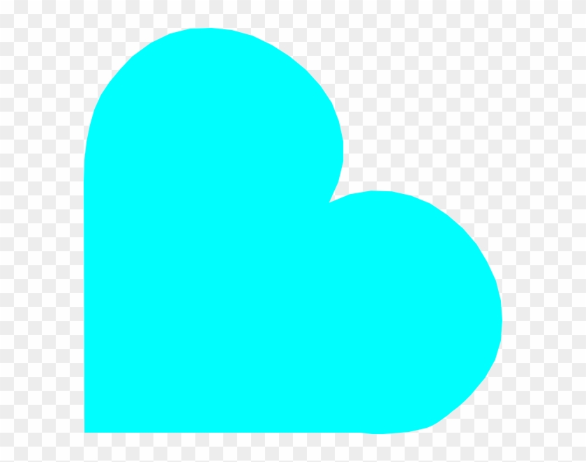 Aqua Tilt Heart Clip Art - Teal Heart Clipart #97953