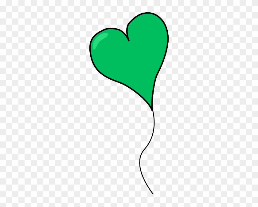 Green Heart Balloon Clip Art - Green Heart Balloon Clip Art #97980