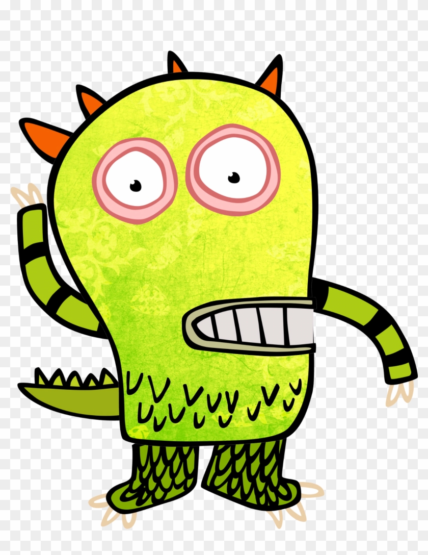 Monster Clip Art Kids Green Monster Cartoon Green - Monster Kids Png #97993