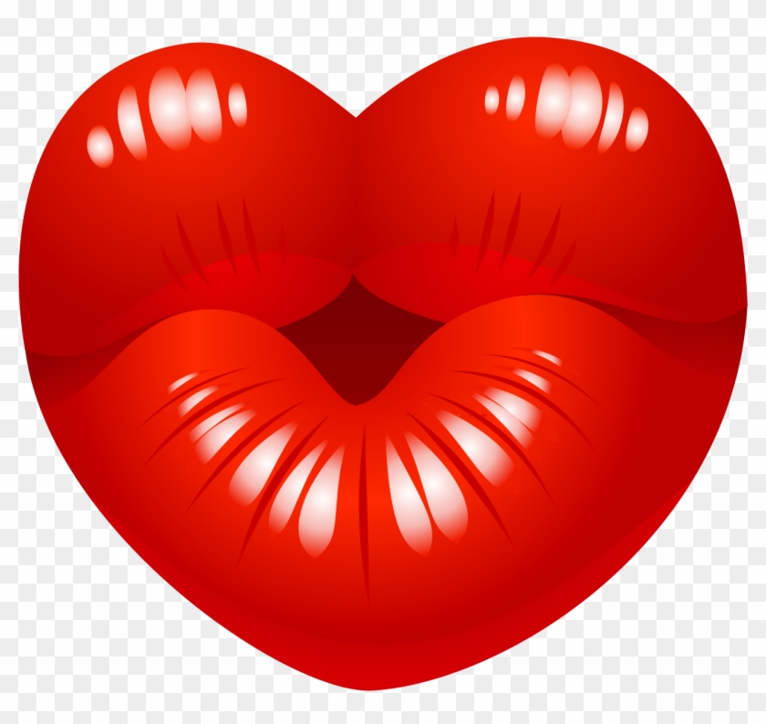 Green Smiley Face Clip Art - Heart Kiss Png #98028