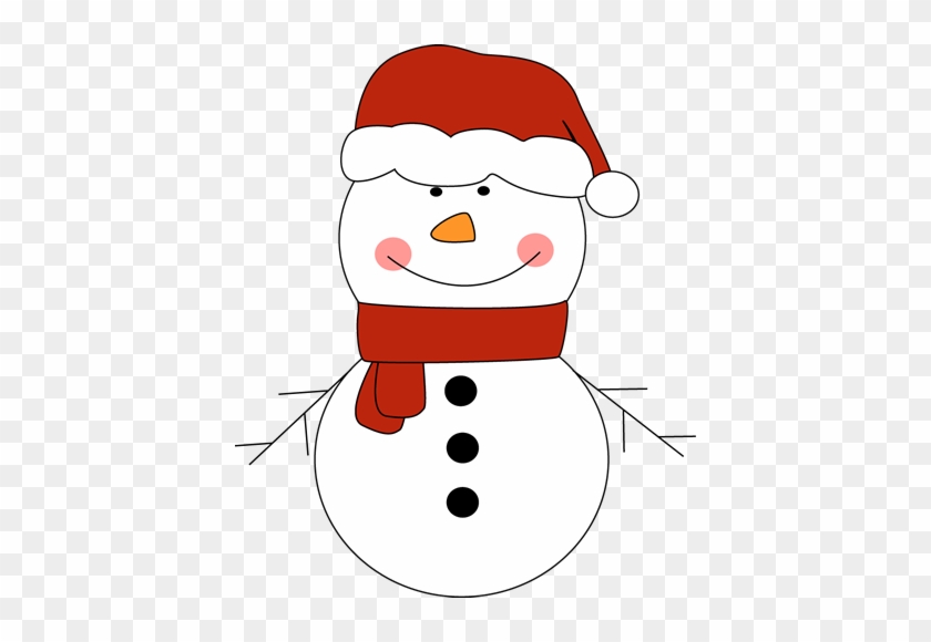 Snowman In Santa Hat Clip Art Free Clipart Images - Snowman With Red Hat #98038