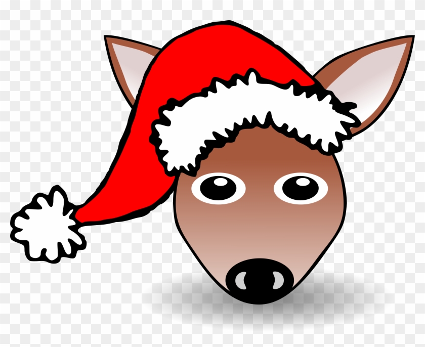 Clip Art Details - Cartoon Face Of Funny Santa #98044