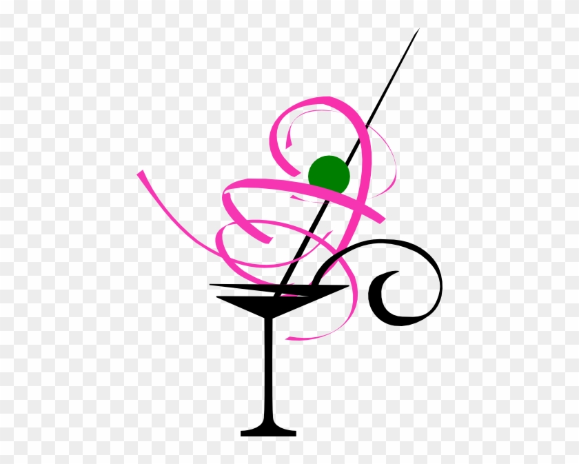 Pink Martini Glass Clip Art Image Search Results Clipart - Cocktail Glass #98046