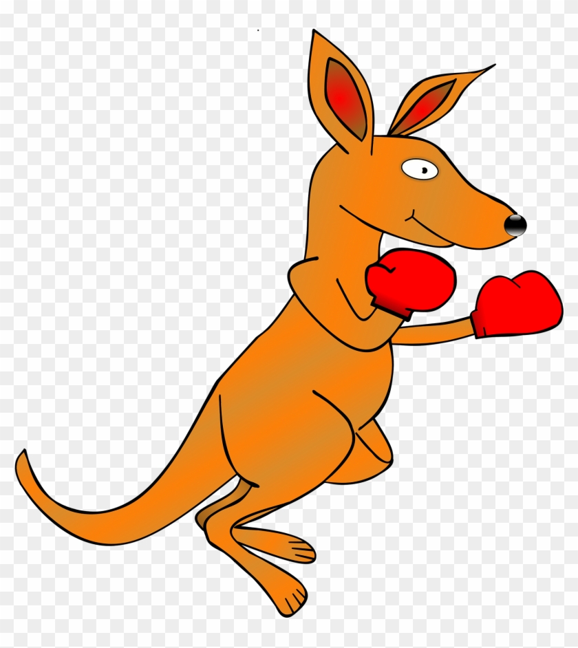 Kangaroo Clipart Kangaroo Clip Art Boxing Gloves Free - Kangaroo Clipart Transparent #98136