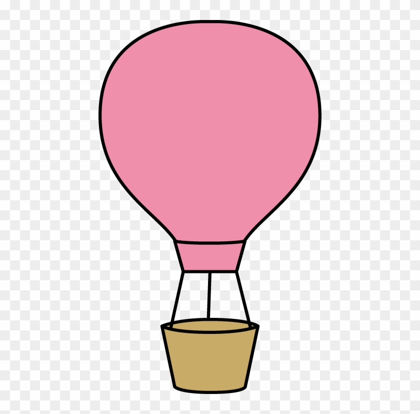 Pink Hot Air Balloon - Pink Hot Air Balloon Clipart #98219