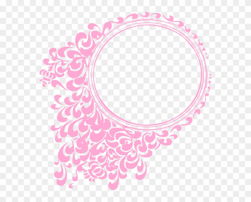 Pink Oval Frame Clip Art At Clker - Oval Border Pink #98278