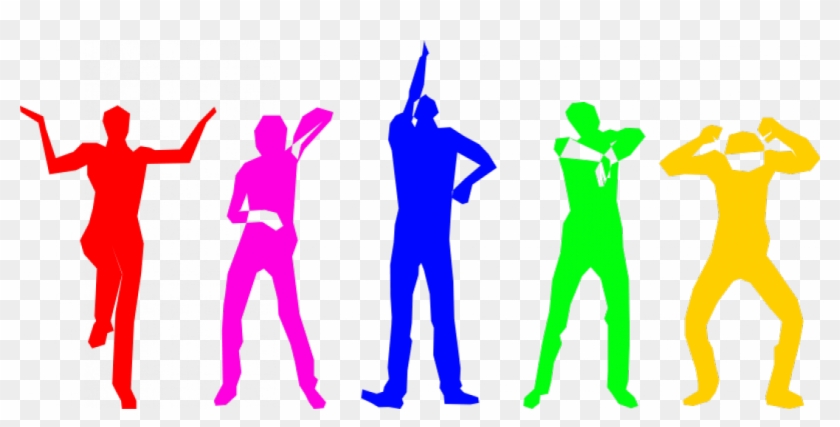 Dance Clip Art - Color People Silhouette Png #98423