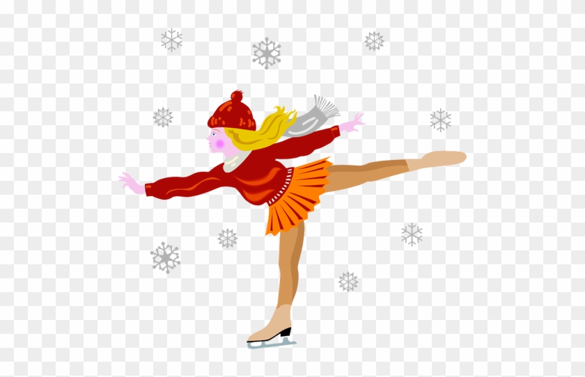 Vector Clip Art Of Ice Skating Girl In Skirt - Ice Skating Clip Art #98437