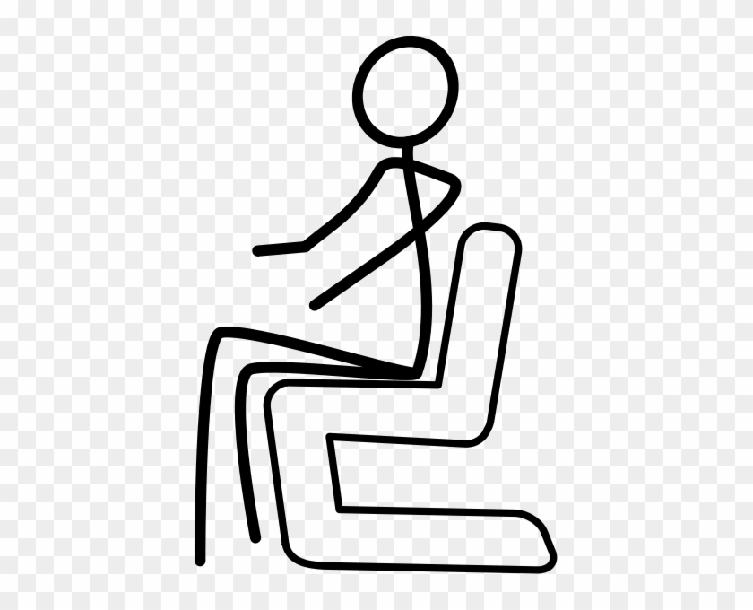 Sitting Stickman Clip Art - Draw A Stick Figure Sitting Down #98483