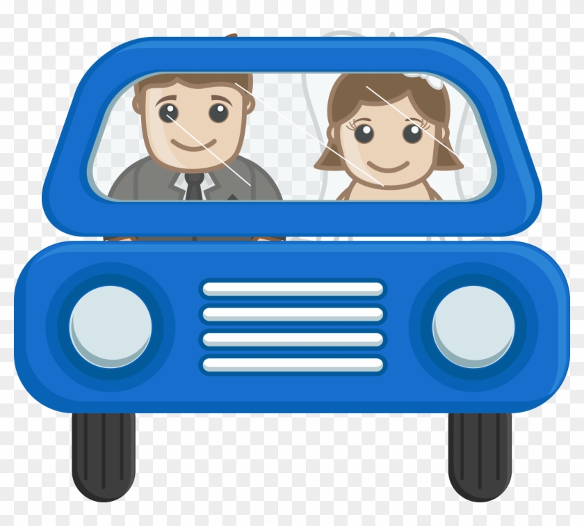 Couple Going In Car Cartoon Vector Png Clipart - Transparent Cartoon Cute Couple Png #98511