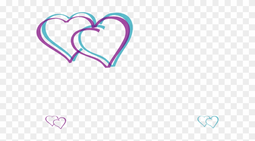 Double Hearts Clip Art - Small Double Hearts #98589