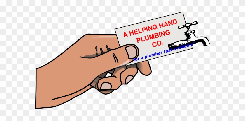 Helping Hand Plumbing Clip Art - Business Card Clip Art #98597