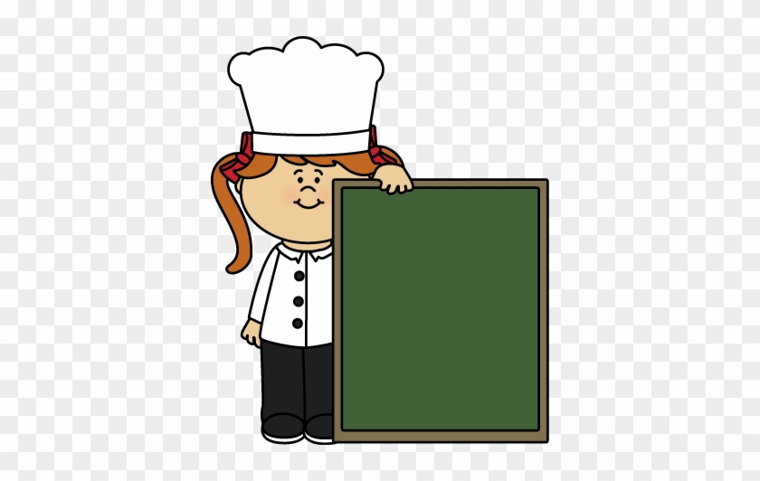 Chef And Chalkboard Clip Art - Clip Art #98685