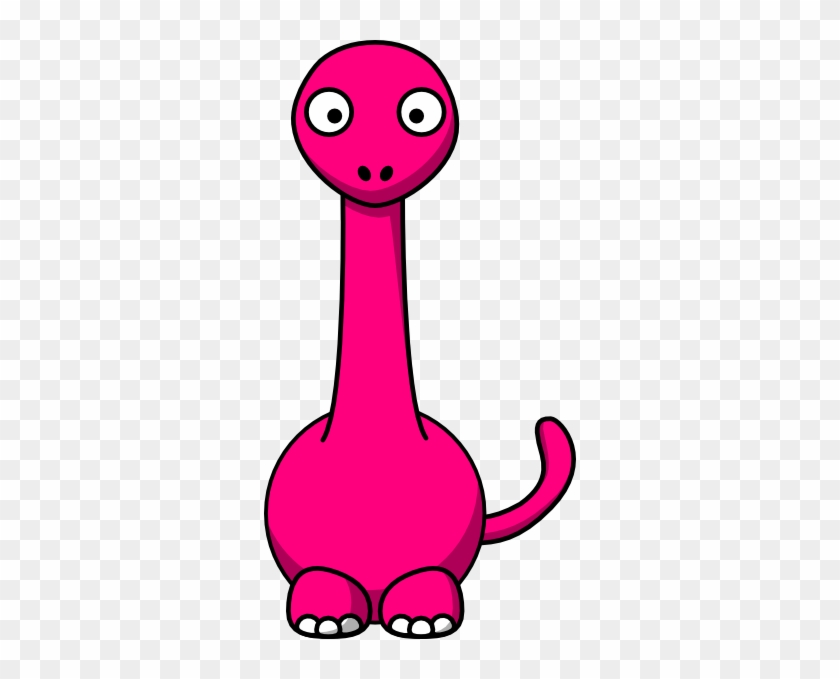 Pink Dinosaur Hi - Dinosaur Clipart #98724