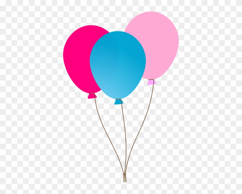Pink And Blue Balloons Clipart #98736