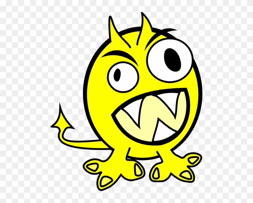 Yellow Monster Clip Art - Monster Black And White #98972