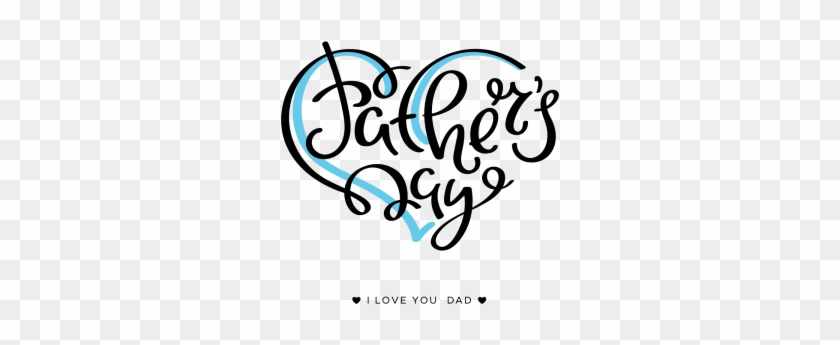 Happy Father's Day Lettering On A White Background - Father #99158