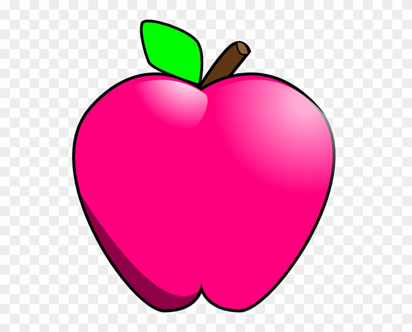 Magenta Apple Clip Art - Pink Apple Clipart #99257