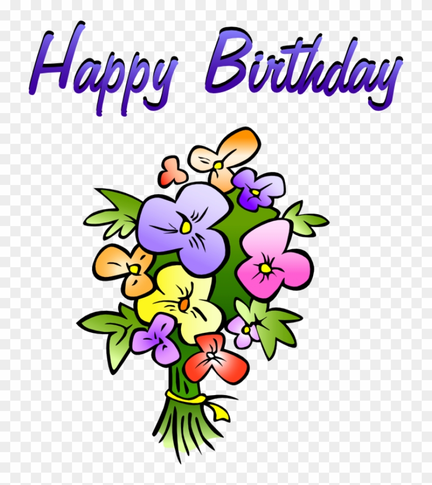 Happy Birthday Flowers Icon, Png Clipart Image - Happy Birthday Flowers Clip Art #99332