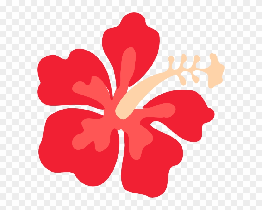 Red Hibiscus With No Flowers Clip Art - Hawaiian Flower Transparent Background #99342