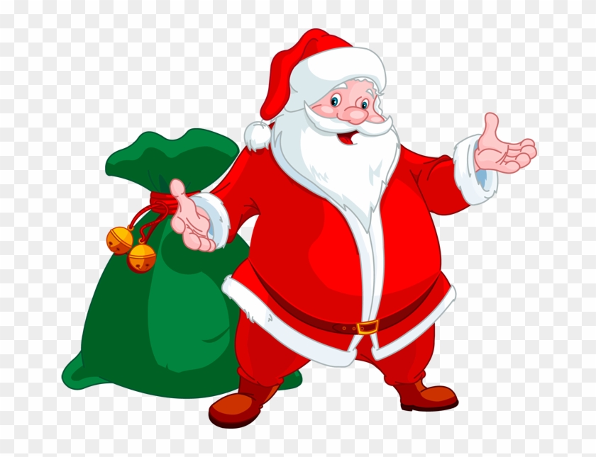 Santa Happy Clipart - Santa With Toy Bag #99406