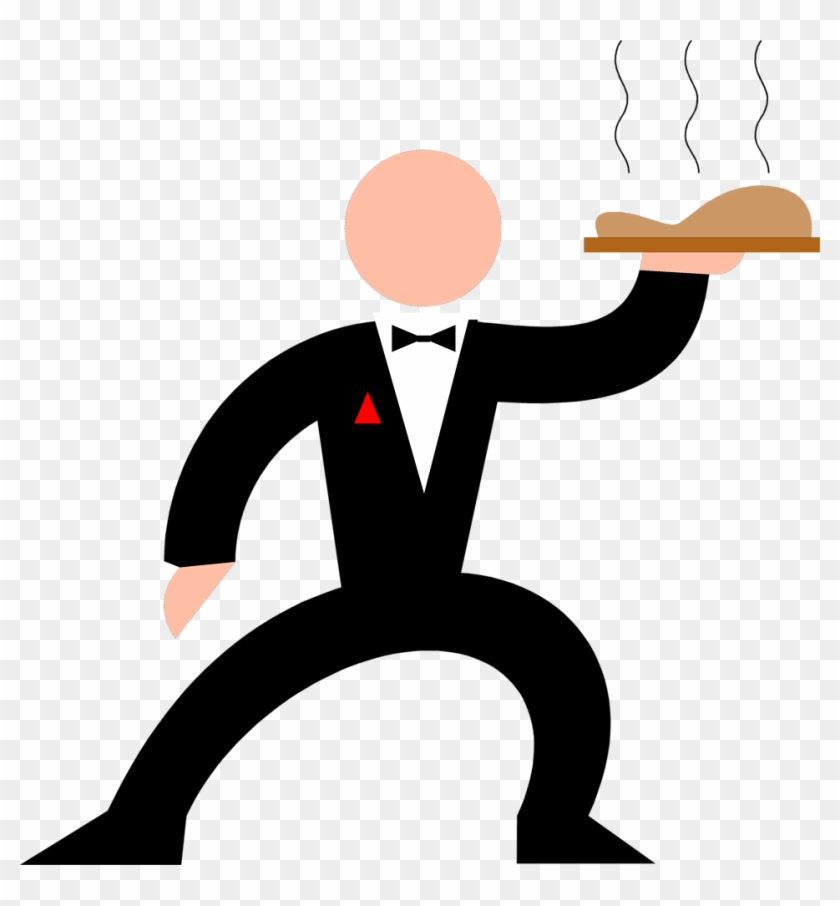 Cartoon Waiter Clipart - Waiter Clip Art #99423