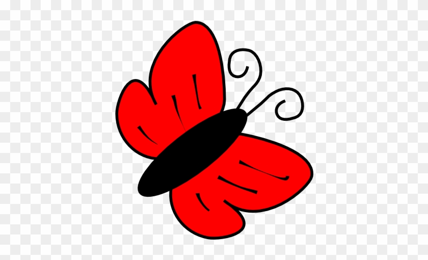 Red Butterfly Clip Art - Cartoon Butterfly Animated Png #99578