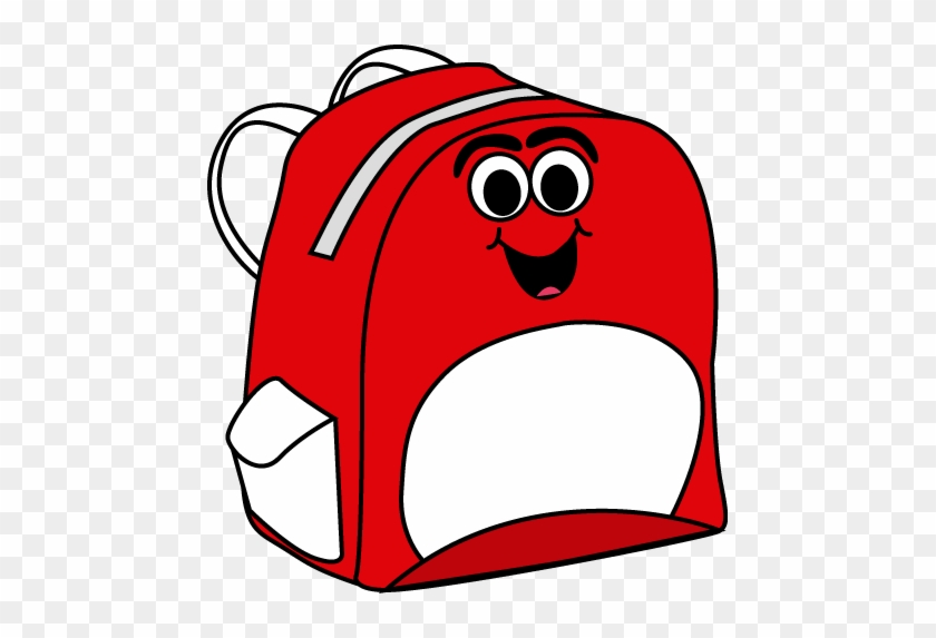 Cartoon Backpack Clip Art Image School Backpack With - Just Books Read Aloud #99865