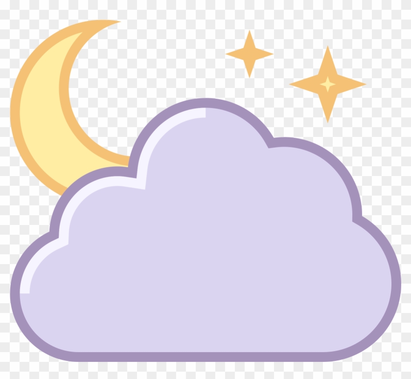 Night Clipart Partly Cloudy - Cloudy Night Clipart #100057