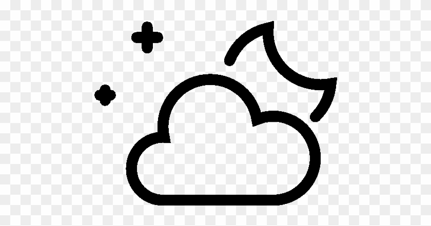 Night Clipart Partly Cloudy - Night Icon Png #100126