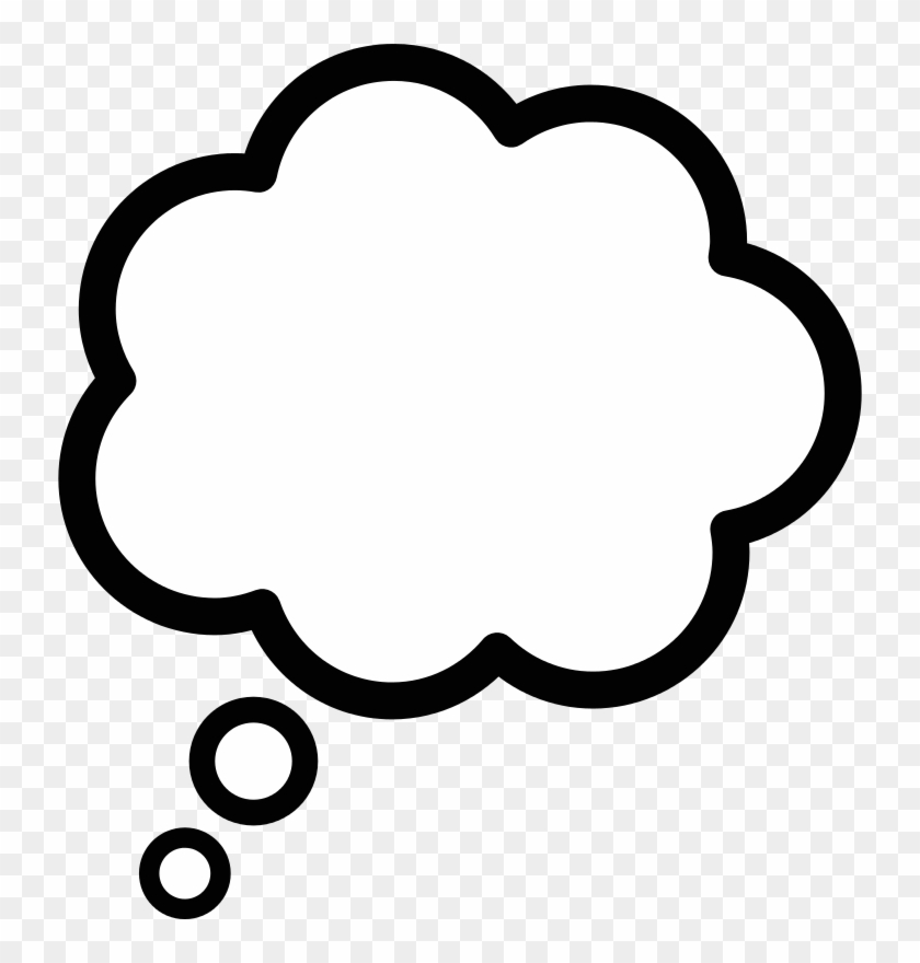 person with thinking bubble clipart