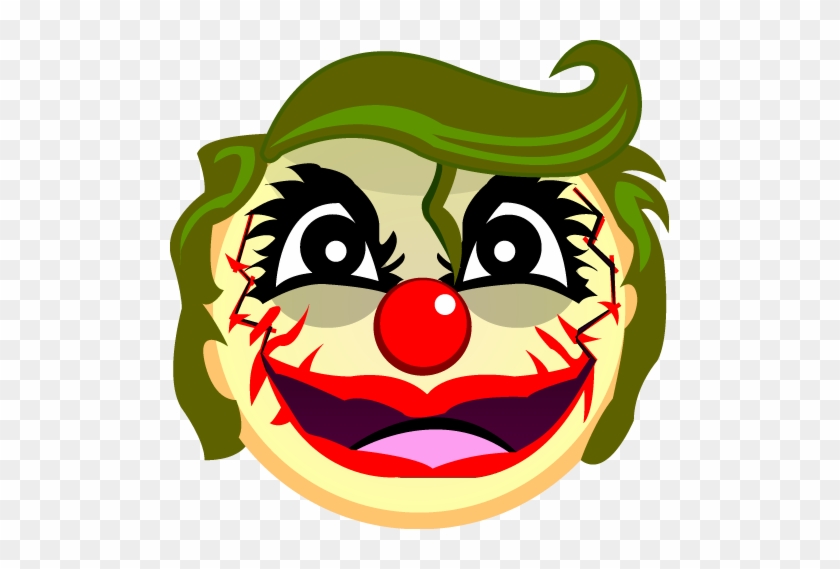 Creepy Joker Emoji By Emoteez - Creepy Emoji Png #100433