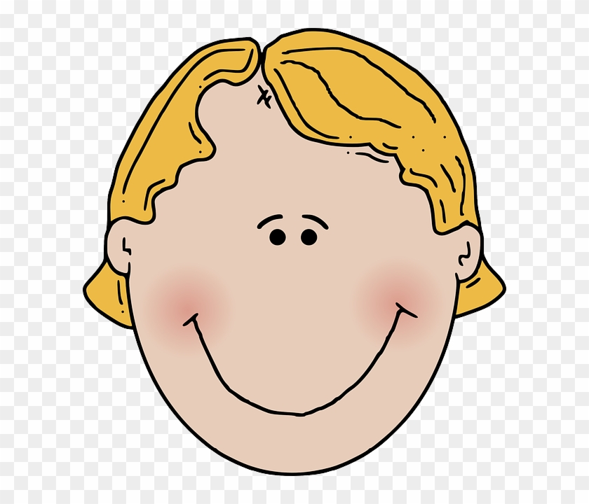 Free Vector Boyface Colour Clip Art - Cartoon Boy Face Png #100817
