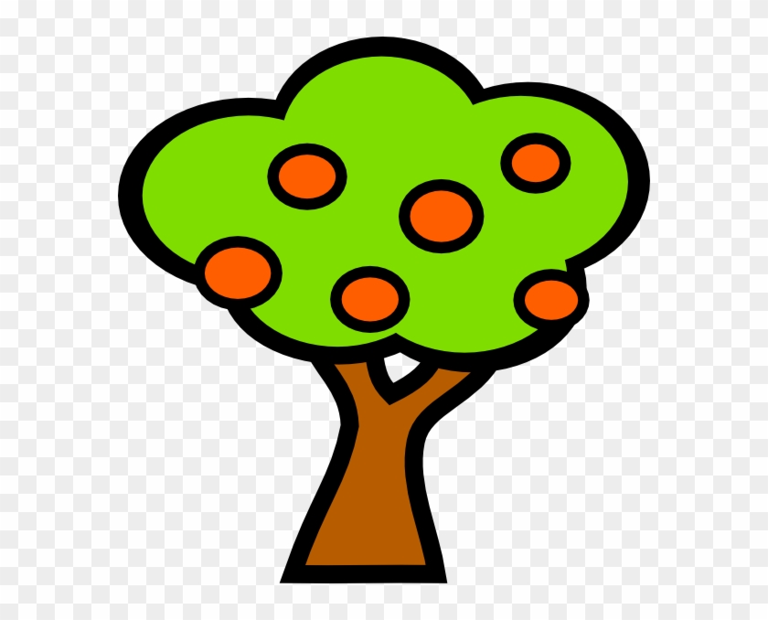 Big Tree Clip Art - Tree With Fruits #100844