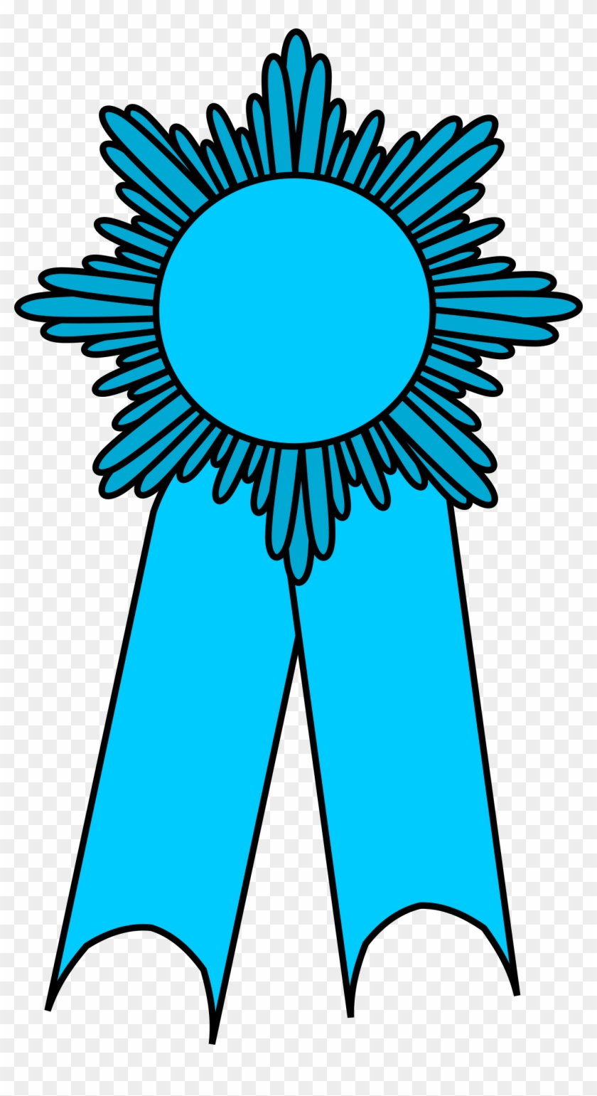 Prize Ribbon Light Blue - Sunflower Pot Clip Art #100898