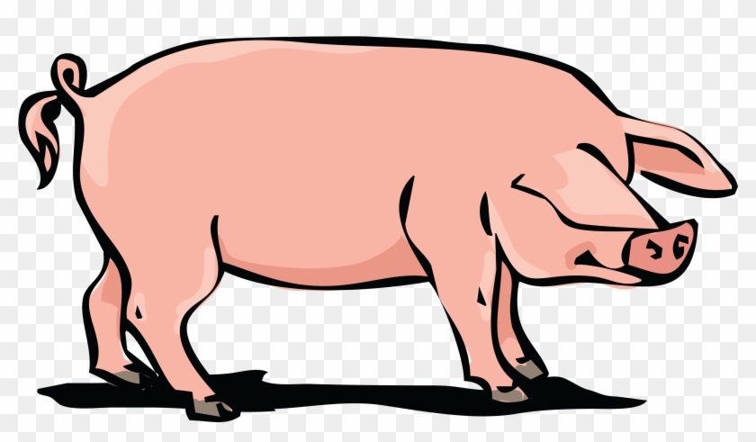 Free Clipart Of A Hog - Domestic Pig #100982