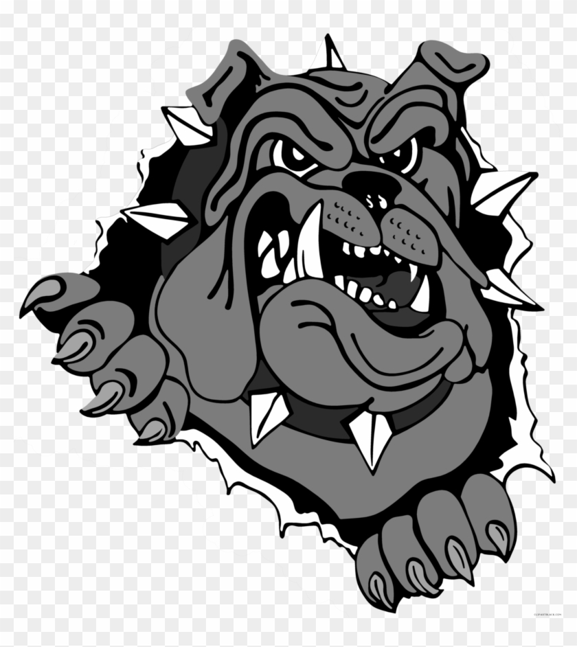 Bulldog Head Animal Free Black White Clipart Images - Bulldog Logo Png #101078