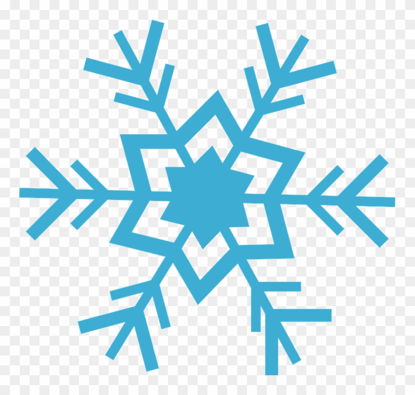 Flake Snow Blue Ice Winter Snowflake - Flocon De Neige Bleu #101425